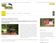Tablet Screenshot of muskokawildlifecontrol.com